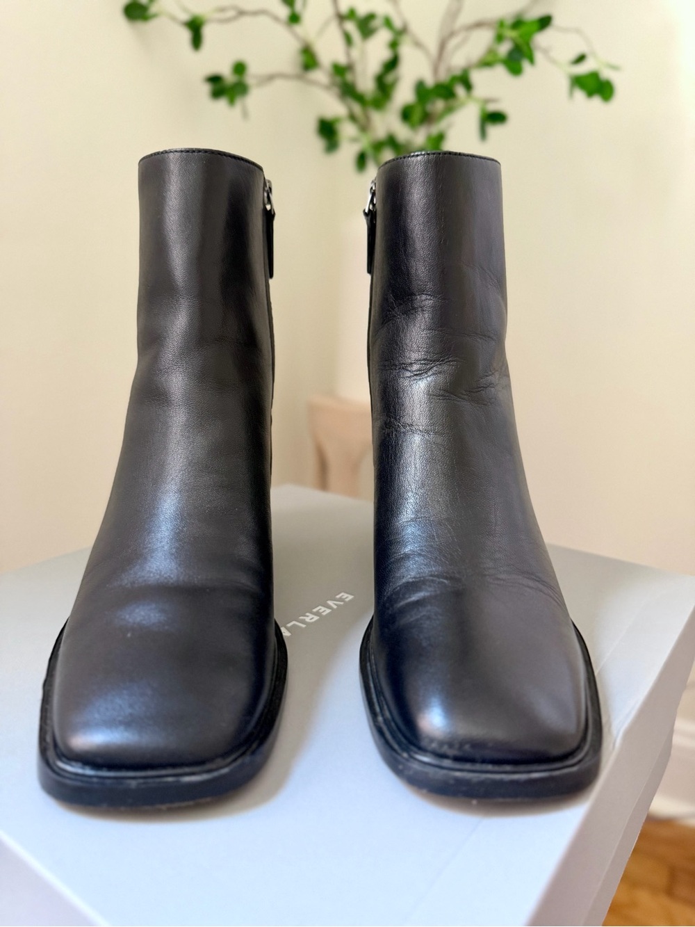 Everlane The City Boot Black Leather Women’s Size 8 - Picture 6 of 12